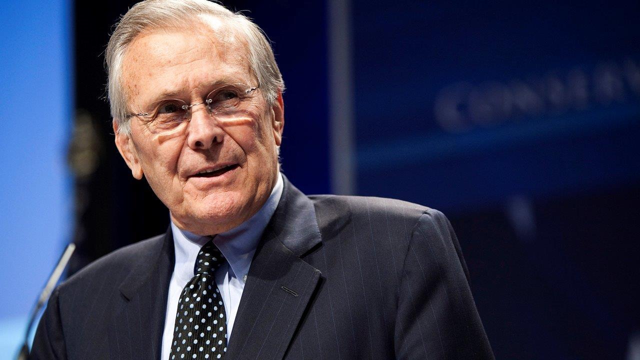 Former Secretary of Defense Donald Rumsfeld on the risks to Europe from radicals among the Syrian refugees and creating a new solitaire app.