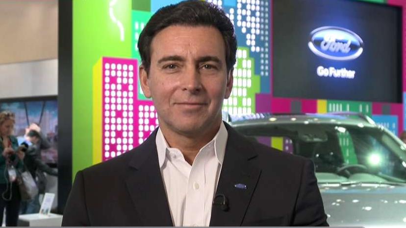 Ford Motors CEO Mark Fields on the latest vehicle technology, Apple's fight with the FBI, the impact on the auto sector from companies such as Uber and the areas for growth for the automaker.