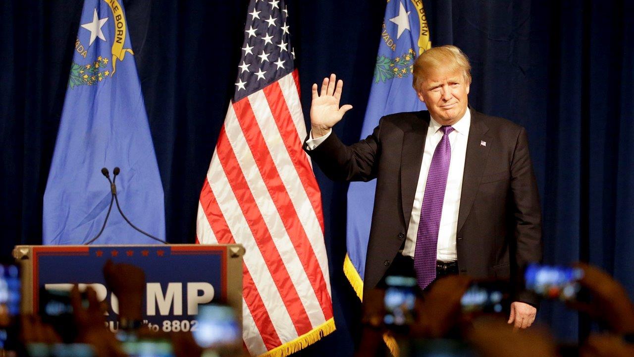 Republican presidential candidate Donald Trump thanks crowd following Nevada victory and reiterates calls to make America great again.