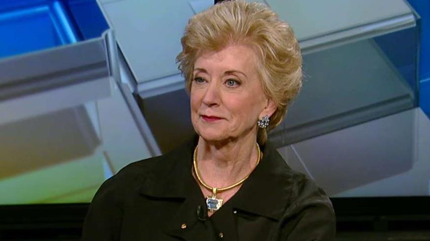 Former WWE CEO Linda McMahon on the 2016 presidential race, helping women move up the corporate ladder and the death of former wrestler Joan 'Chyna' Laurer.