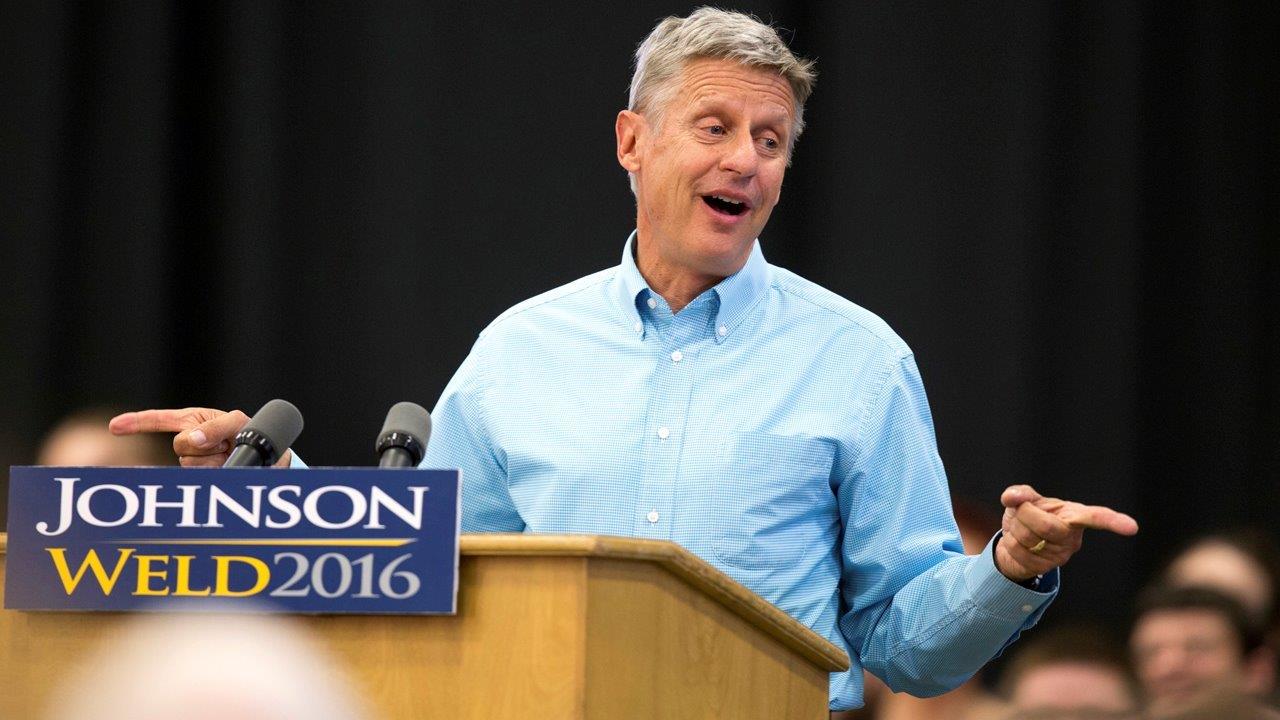 Libertarian presidential candidate Gary Johnson on the first presidential debate, the economy and efforts to get on the next debate stage.