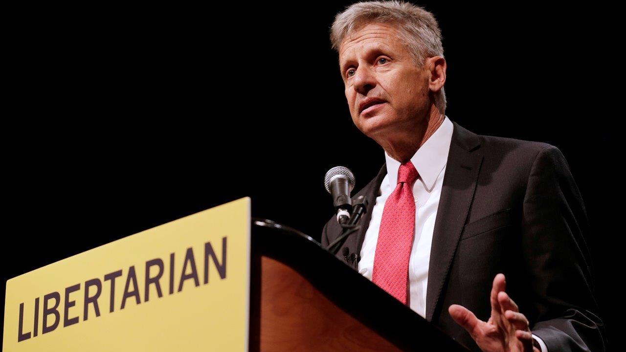 Libertarian presidential candidate Gary Johnson on Hillary Clinton's health, his own health, the refugee crisis in Syria and efforts to get the poll numbers needed to participate in the presidential debates.