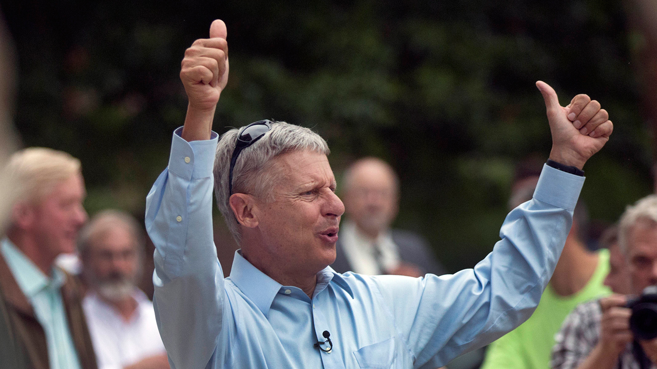 Libertarian presidential candidate Gary Johnson on his push to join the presidential debates.