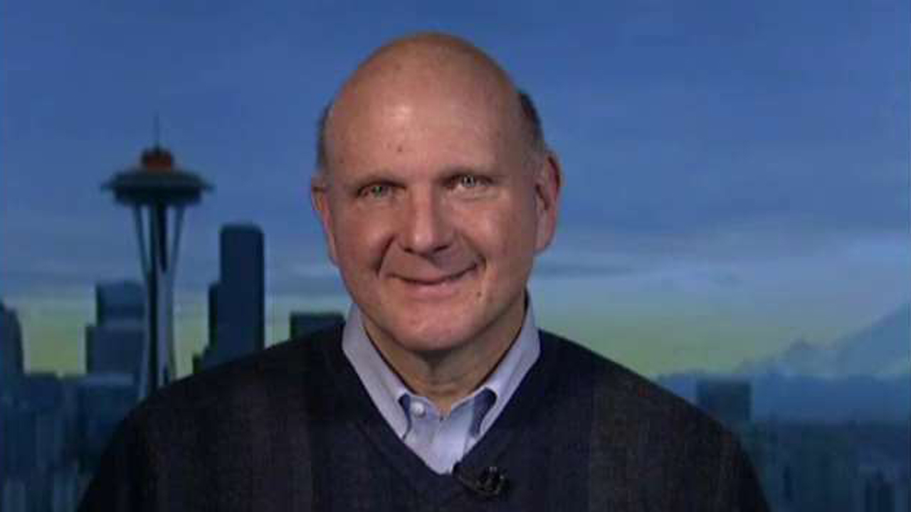 Former Microsoft CEO Steve Ballmer reacts to President-elect Donald Trump’s leadership and government’s role in the business.