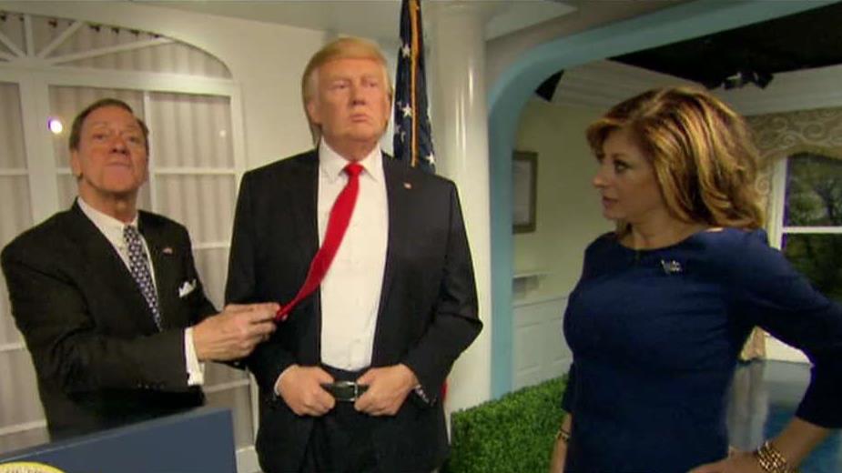 Comedian and radio talk show host Joe Piscopo and FBN's Maria Bartiromo tour Madame Tussauds in Washington, D.C.