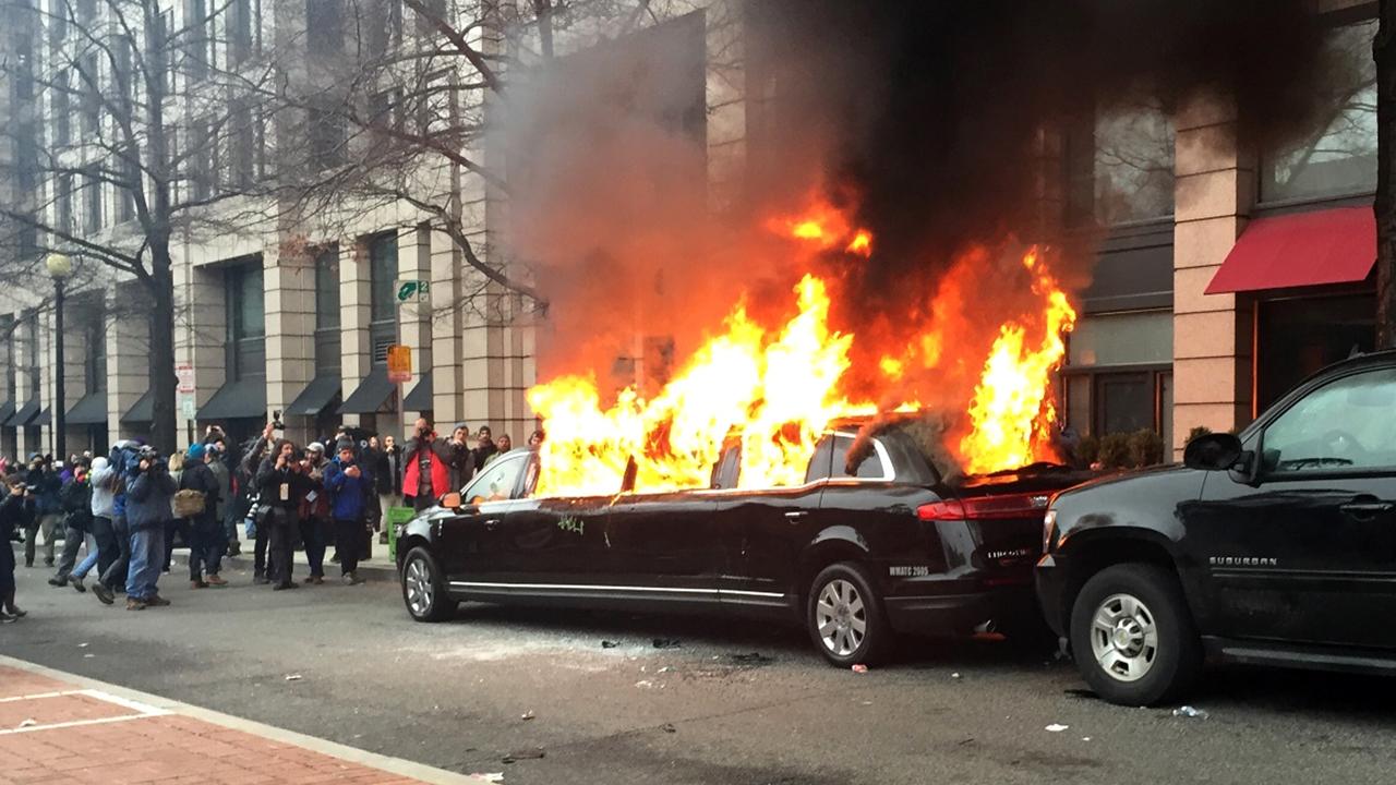 Nationwide Chauffeured Services President Muhammad Ashraf speaks out against Trump rioters who set his limousine on fire during an Inauguration Day protest in Washington, D.C.
