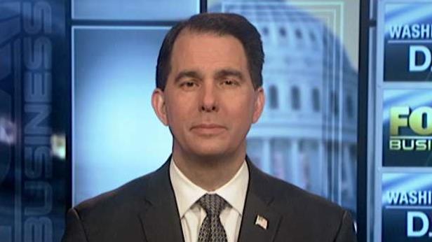 Republican Governor Scott Walker of Wisconsin discusses repealing Obamacare after a meeting with President Trump at the White House.