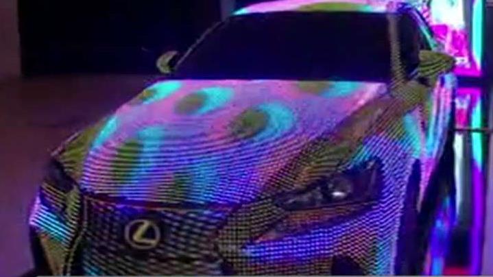 FBN's Cheryl Casone talks to Lexus General Manager Kirk Edmondson about the Lexus car covered in nearly 42,000 programmable LED lights.