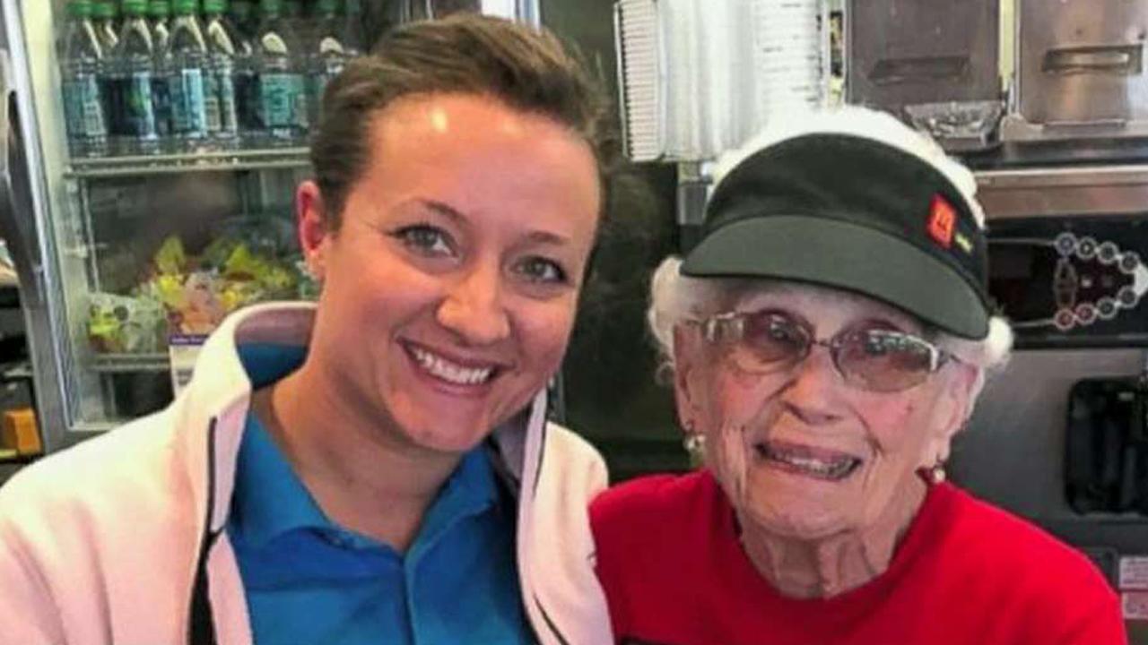 Former McDonald CEO Ed Rensi pays tribute to a 94-year old Indiana woman who's worked at McDonalds for 44-years.