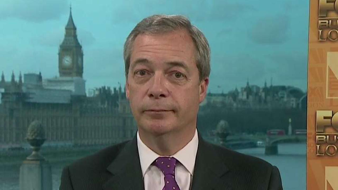 Nigel Farage, former UK Independence Party leader, on what to expect from Presdient Trump's meeting with German Chancellor Angela Merkel and the state of play in the French election. 