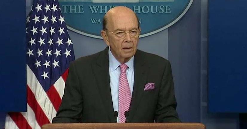 Commerce Secretary Wilbur Ross addresses the tariff on Canadian soft lumber imports during a press briefing.