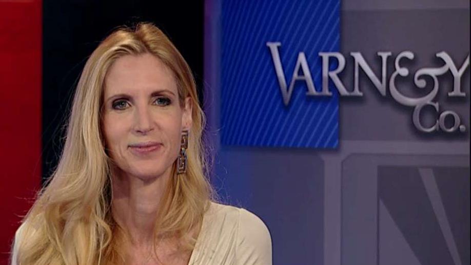 ‘In Trump We Trust’ author Ann Coulter reacts to ‘The Late Show’ host Stephen Colbert’s comments towards President Trump and the UC Berkley speaking engagement. 
