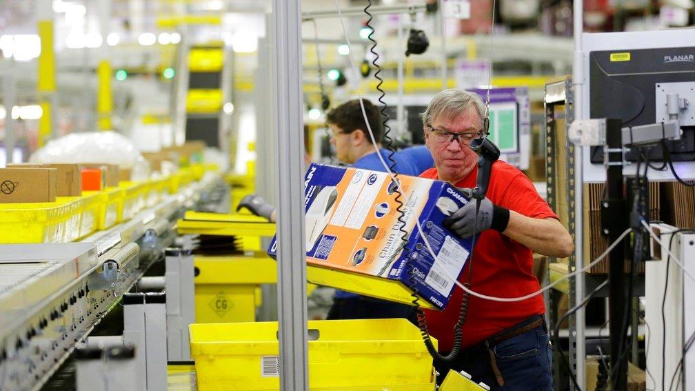 Amazon is looking to hire 50,000 workers in 10 warehouses across the U.S. 