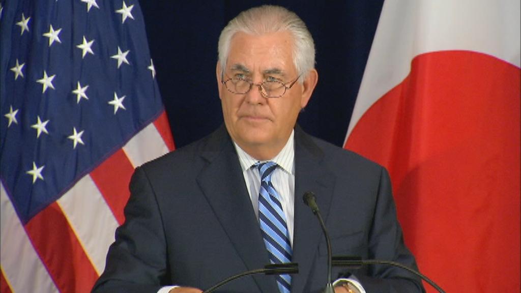 Secretary of State Rex Tillerson makes remarks following the Barcelona terror attack.