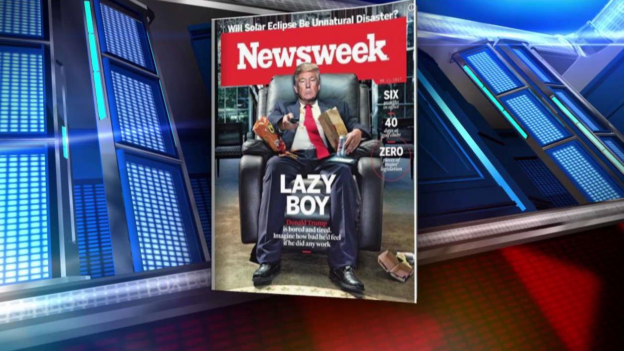 FBN’s Neil Cavuto sounds off on the latest cover of Newsweek magazine depicting President Trump as a ‘Lazy Boy.’