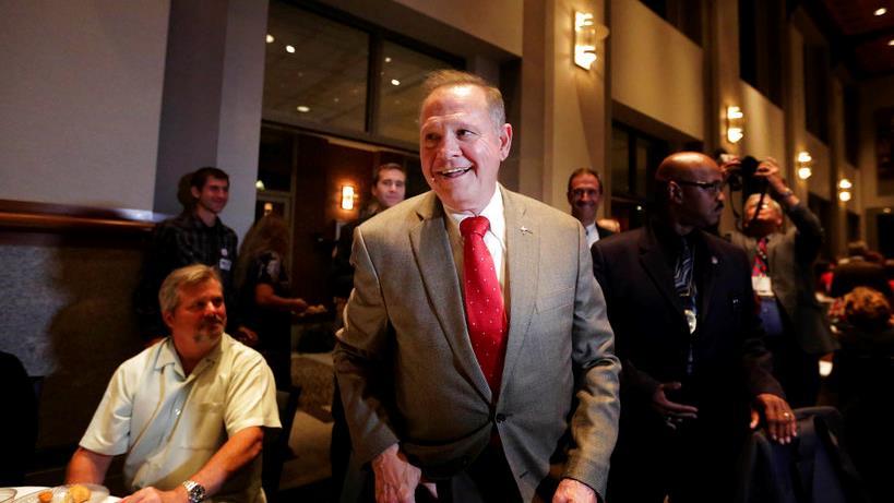 Roy Moore defeats Sen. Luther Strange in the Republican Senate primary in Alabama.