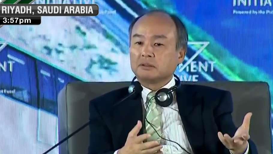 Softbank Group CEO Masayoshi Son discusses the future of robotics at the Saudi Arabia investment conference. 