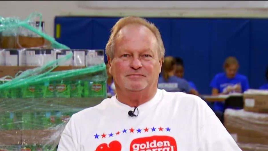 Eric Holm, owner of 32 Golden Corral restaurants, on his 25th year of giving away 20,000 free Thanksgiving meals to those in need.