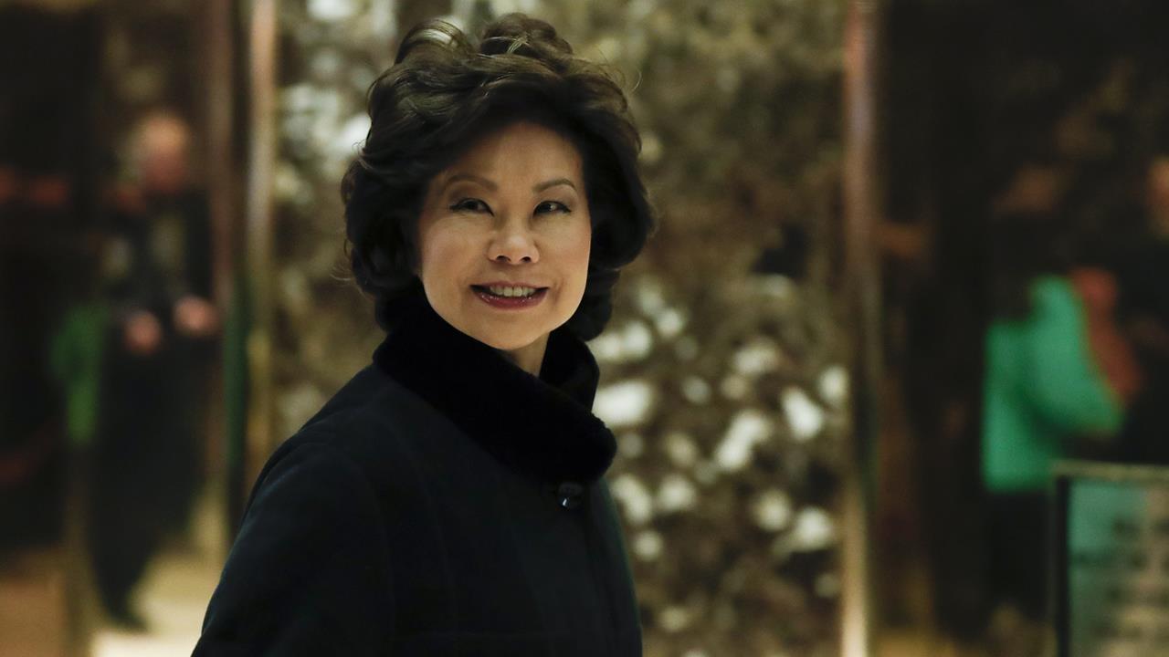 Transportation Secretary Elaine Chao on autonomous vehicles, the Trump administration's efforts to boost America's infrastructure and the brief government shutdown.