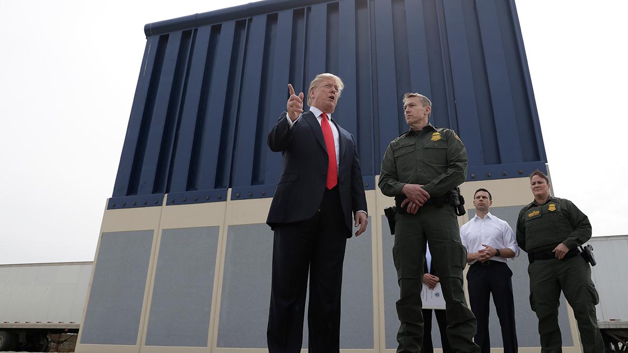 President Trump tours the border wall prototypes. Union Pacific Railroad Chairman and CEO Lance Fritz says the strength of the U.S. economy has created strong ties with manufacturers.