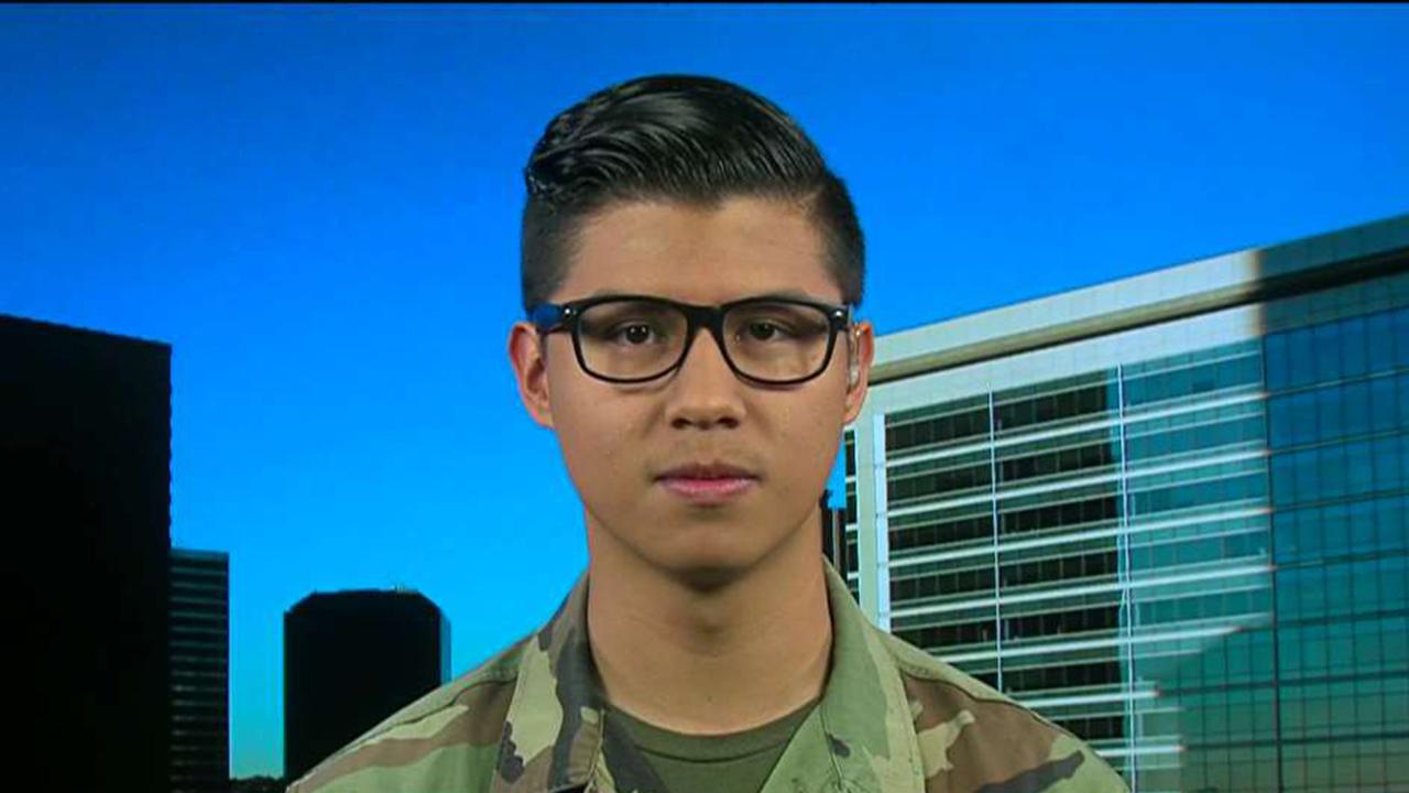 California high school student Victor Quinonez discusses how he was able to record his teacher’s anti-military rant and why he posted the speech online.