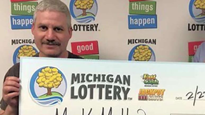 FBN's Stuart Varney on a Michigan man winning the lottery three times in one day. 