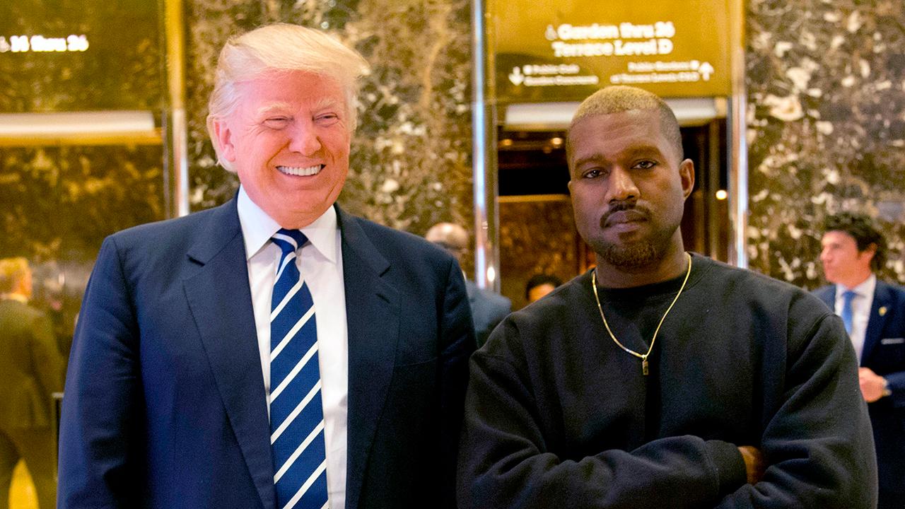President Donald Trump touts the unemployment rate and thanks Kanye West for doubling his poll numbers with African-Americans. 