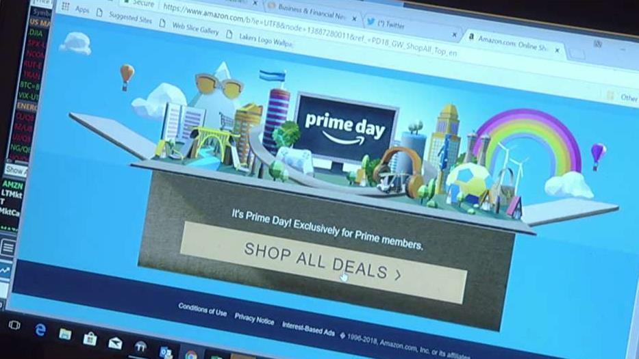 Amazon’s website was hit with a glitch during the e-commerce giant's 2018 Prime Day. FOX Business’ Hillary Vaughn reports on how retailers are trying to beat Amazon on its big day.