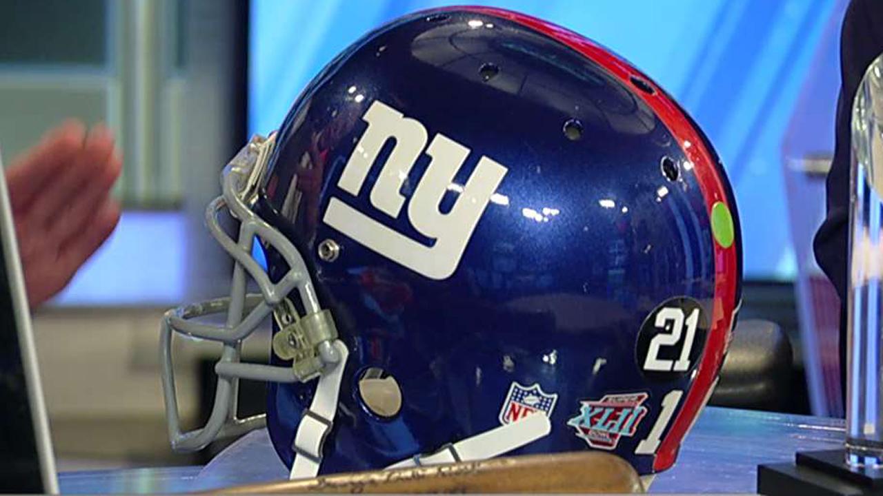 A number of famous sports items -- including Eli Manning’s helmet from 2008, and Babe Ruth’s bat from 1932 -- are currently available for auction. 