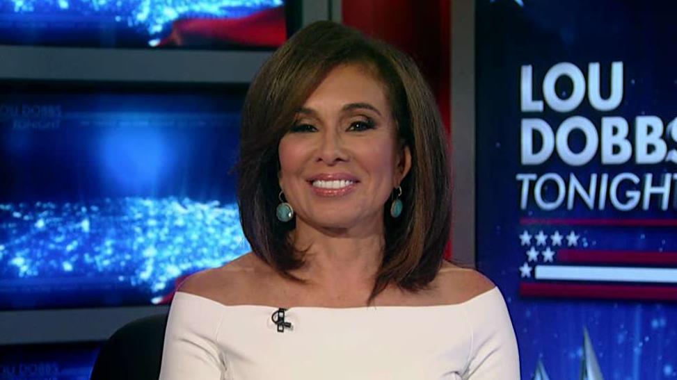 Fox News host Judge Jeanine Pirro on how former presidential candidate Hillary Clinton praised an 11-year-old girl for kneeling during the Pledge of Allegiance and New York Governor Andrew Cuomo’s comment that America “was never that great.”