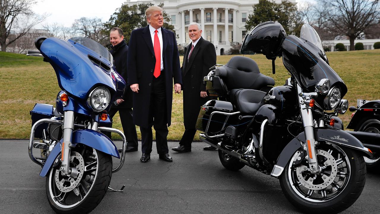 Bikers for Trump founder Chris Cox discusses how President Trump supports Harley-Davidson owners who may boycott the motorcycle company over its plan to move production overseas.