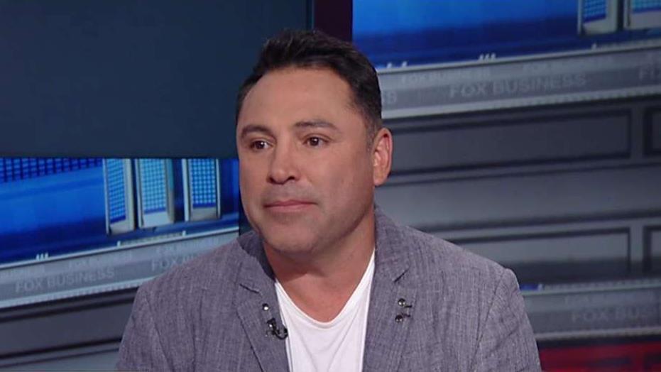 Former world champion boxer Oscar De La Hoya on the upcoming boxing match between Canelo Alvarez and Gennady 'GGG' Golovkin, the national anthem protests, Nike's deal with Colin Kaepernick and the future of boxing.