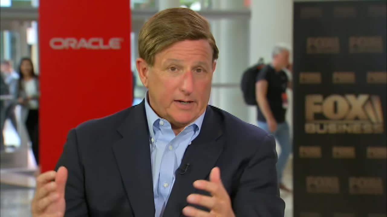 Oracle CEO Mark Hurd tells FOX Business’ Maria Bartiromo that he has his eye on the prize when it comes to winning contracts for the Pentagon.