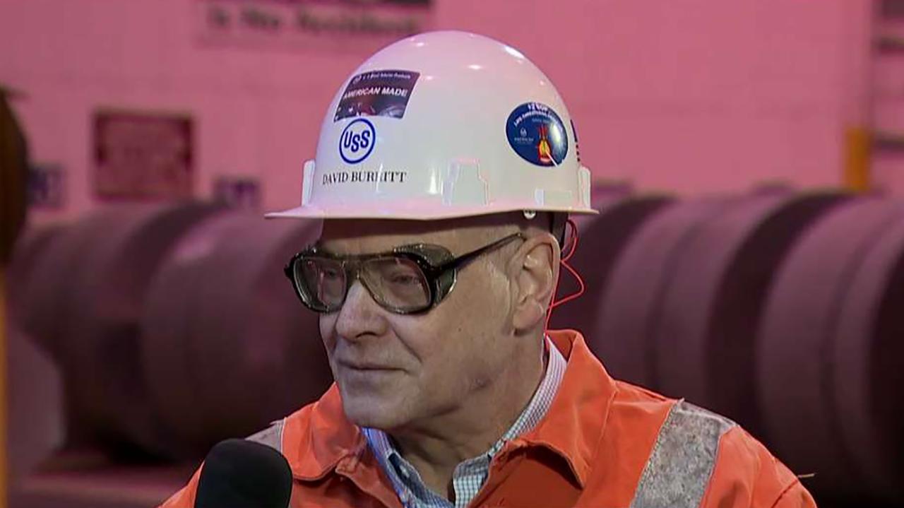 U.S. Steel CEO David Burritt discusses how President Trump’s tariffs have affected his company and the president’s fight for “free trade.” 