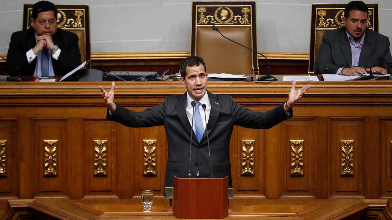 Venezuelan opposition leader Juan Guaidó discusses how Venezuela’s opposition-run Congress declared a “state of alarm” over the recent blackouts and invited Rep. Alexandria Ocasio-Cortez (D-N.Y.) and Rep. Ilhan Omar (D-Minn.) to see the humanitarian crisis for themselves. 
