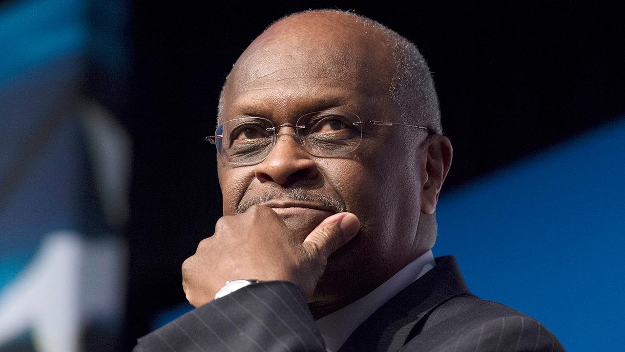 President Trump tells reporters that Herman Cain will ultimately make the decision of whether to move forward with the nomination to the Federal Reserve’s board of governors.