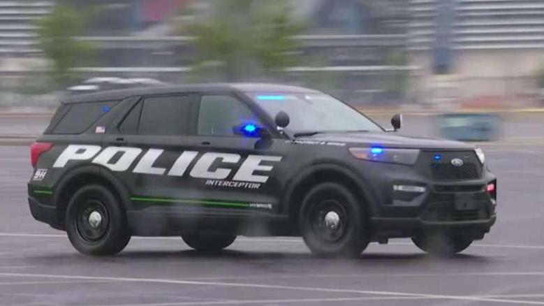FoxNews.com automotive editor Gary Gastelu hits the track in the new Ford Police Interceptor Utility Hybrid pursuit vehicle.