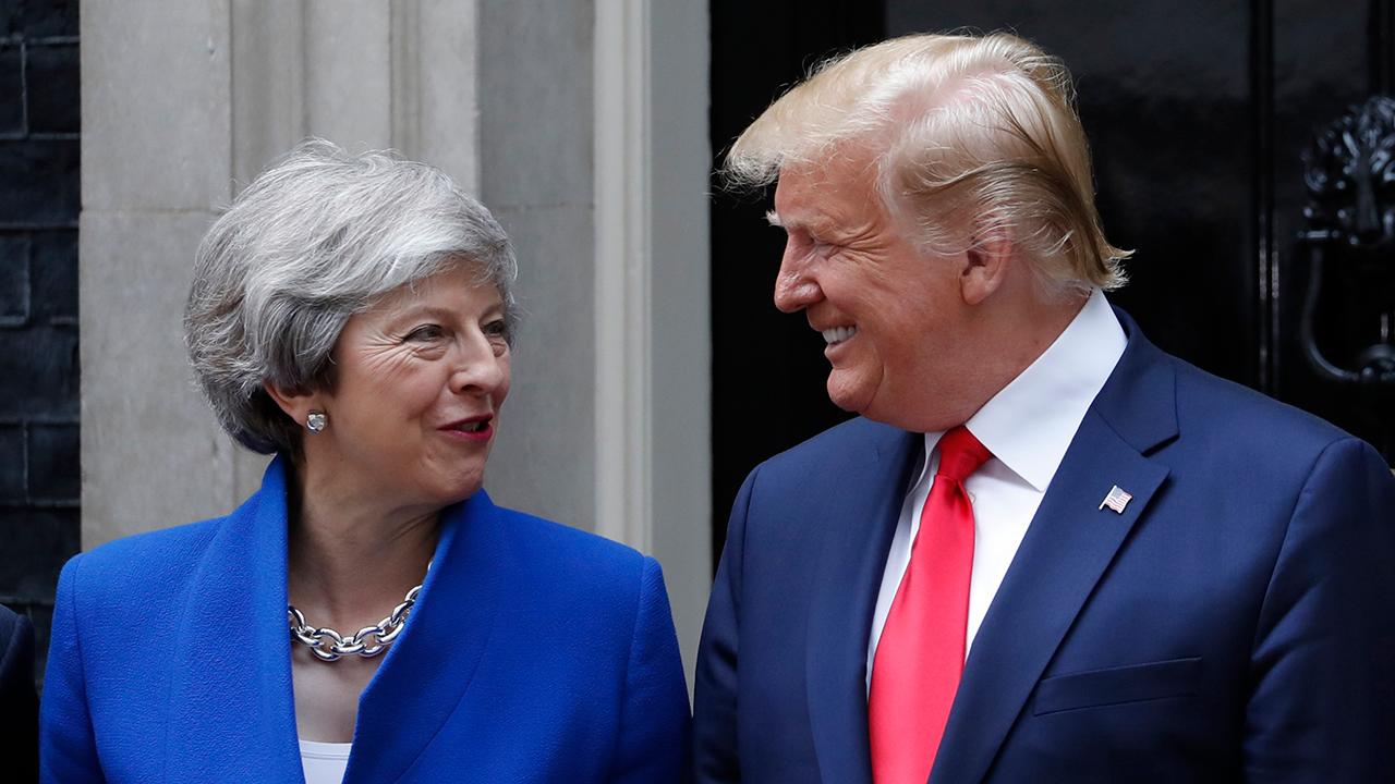 President Trump says the U.S. is committed to a phenomenal trade deal with the U.K.