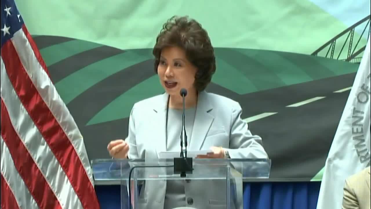U.S. Secretary of Transportation Elaine Chao discusses the benefits of infrastructure grants.