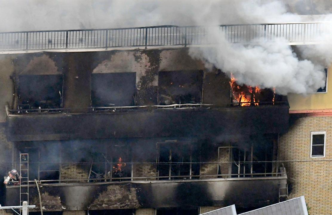 At least 13 people were confirmed dead in a fire started by a man who spread an unidentified liquid inside an anime studio, lighting it on fire.