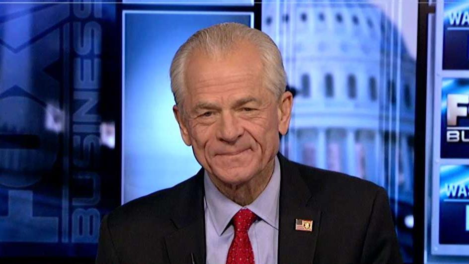 Office of Trade and Manufacturing Director, Peter Navarro, reacts to reports China will raise the import tariff rate on some U.S. goods.