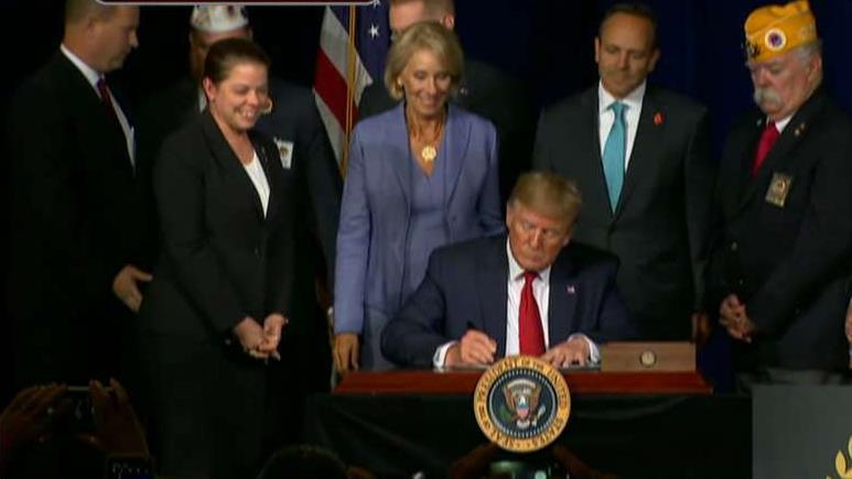 President Trump signed a memorandum to eliminate student loan debt for disabled veterans.