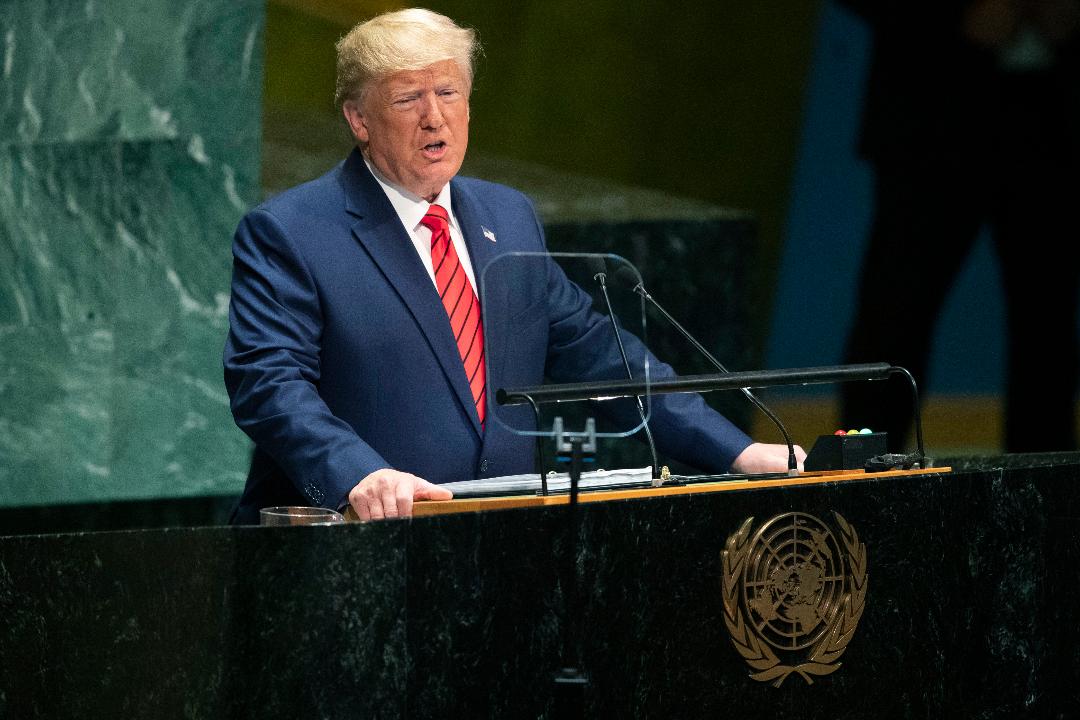 President Trump discusses the need to sanction Iran during his speech at the United Nations