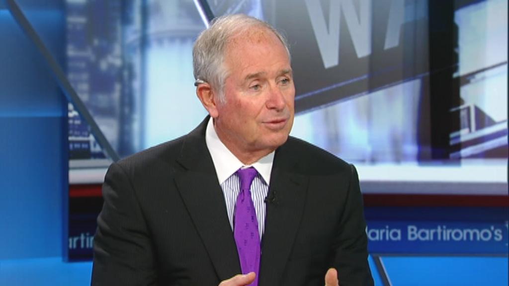 Blackstone CEO Stephen Schwarzman says while manufacturing is down, worker compensation is going up faster than inflation.