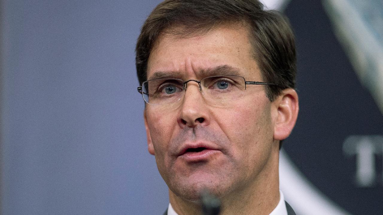 Defense Secretary Mark Esper on competing with China and concerns over China's technology theft.