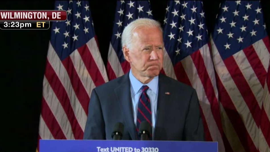 Former Vice President and current Democratic presidential hopeful Joe Biden delivers a speech regarding the Ukraine controversy, calling on Congress investigating Trump's conduct.