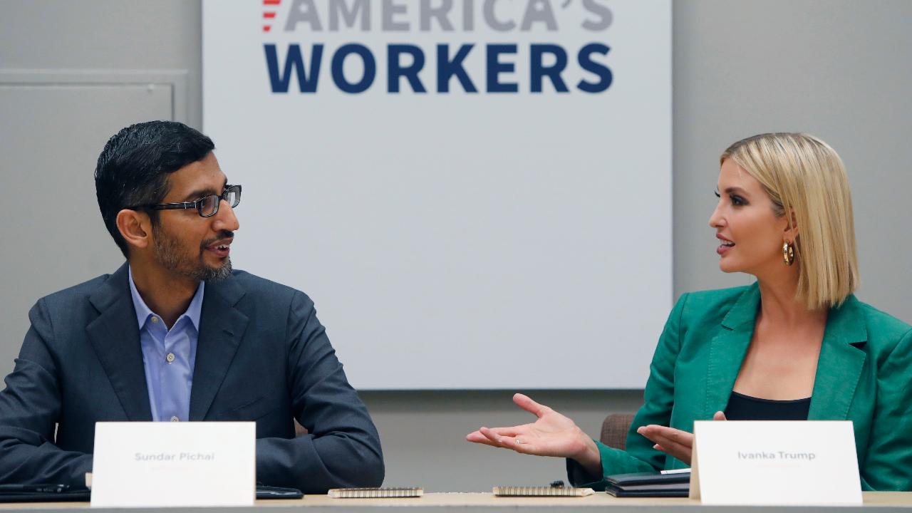 FOX Business’s Hillary Vaughn on Google CEO Sundar Pichai and Ivanka Trump teaming up to create more IT jobs. 