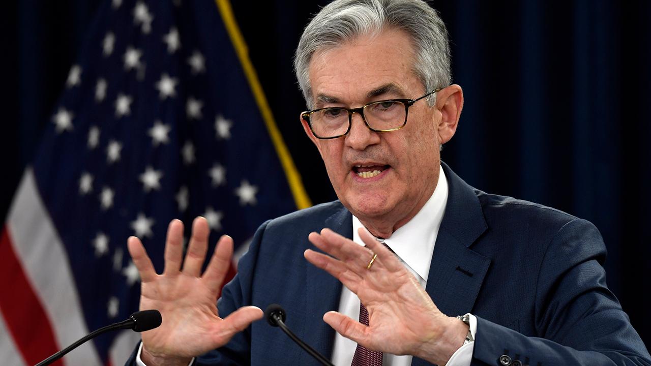 Federal Reserve Chairman Jerome Powell holds a press conference and speaks on the slowing manufacturing sector and economic growth.