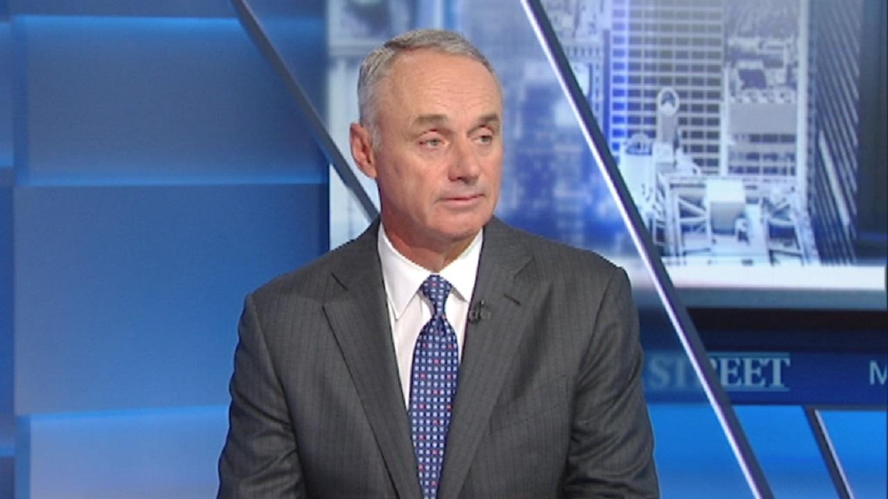 MLB Commissioner Rob Manfred discusses the MLB playoffs. 