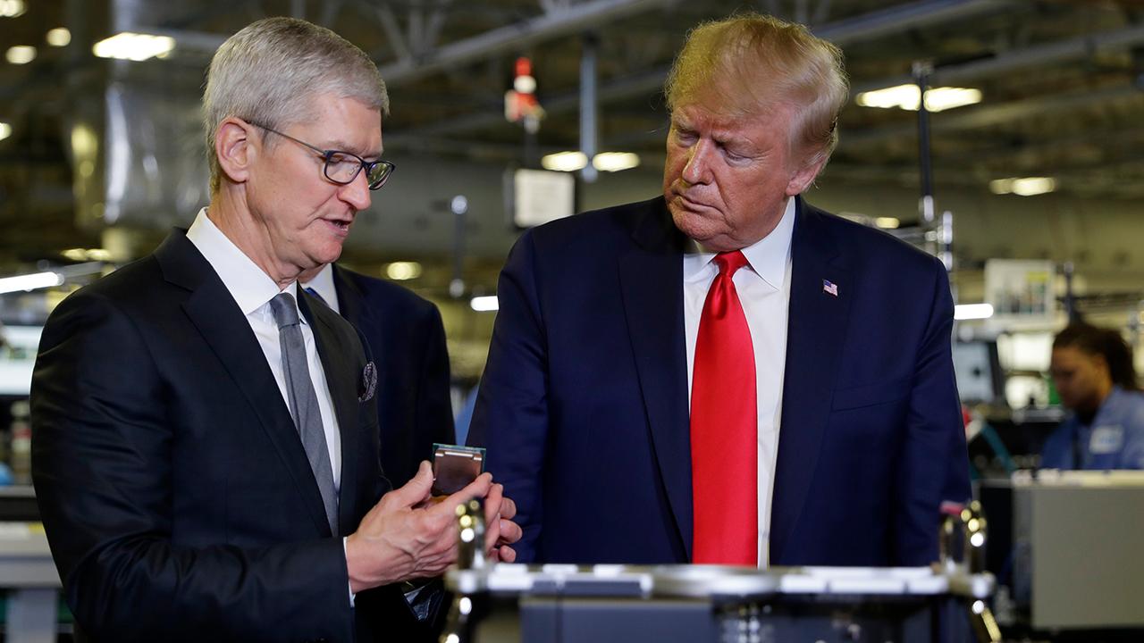 President Trump tours an Apple manufacturing plant with Apple CEO Tim Cook in Austin, Texas, and speaks to the press about the economy, jobs numbers and U.S. manufacturing.